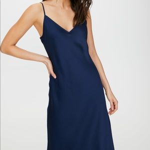 ARITZIA Wilfred Navy slip dress